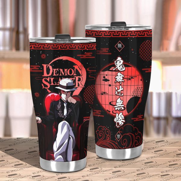 kibutsuji muzan travel mug ideal tumbler for your demon slayer collections sq2gw
