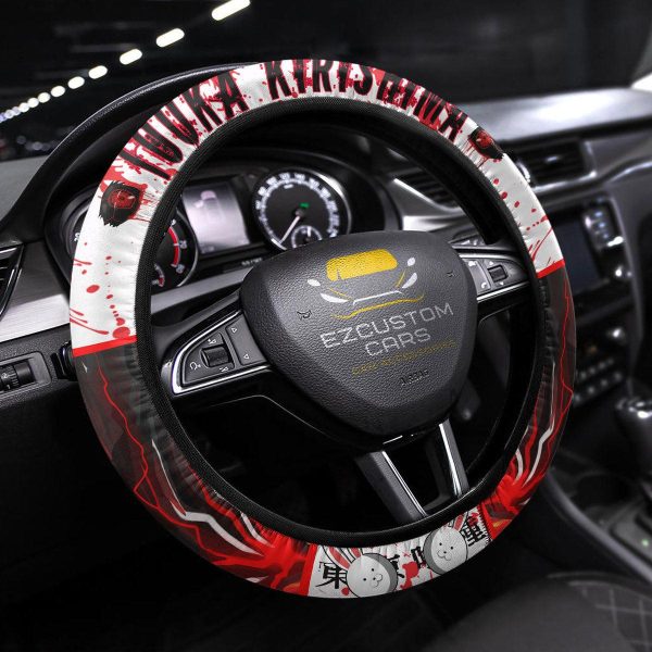 Ayato Kirishima Anime Steering Wheel Cover Custom Tokyo Ghoul Anime Car Accessories