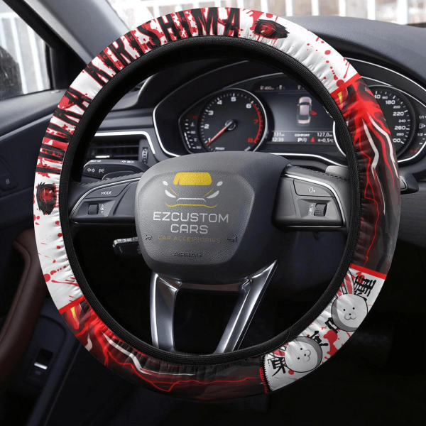 kirishima touka anime steering wheel cover custom tokyo ghoul anime car accessories ynjcs