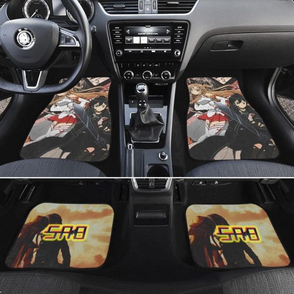 kirito x asuna sword art online anime car floor mats pzezz