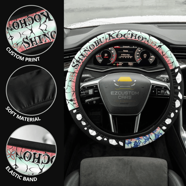 kocho shinobu anime steering wheel cover custom anime demon slayer car accessories egjit