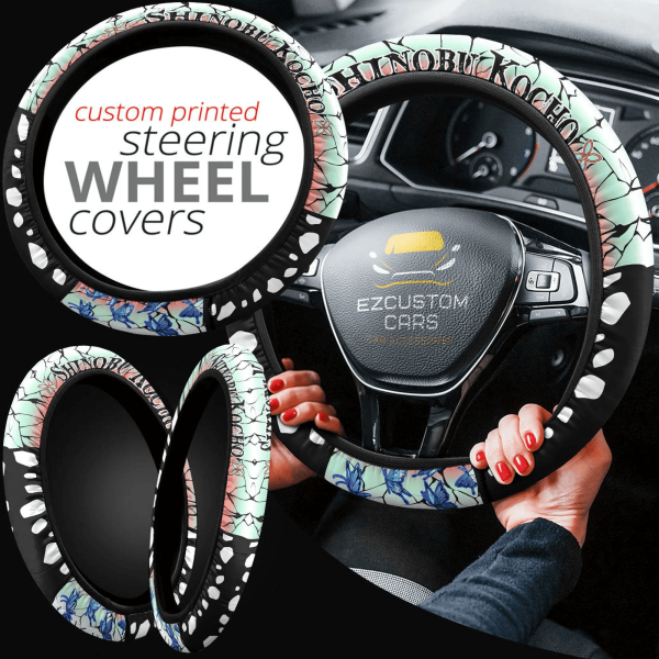 kocho shinobu anime steering wheel cover custom anime demon slayer car accessories xgplj