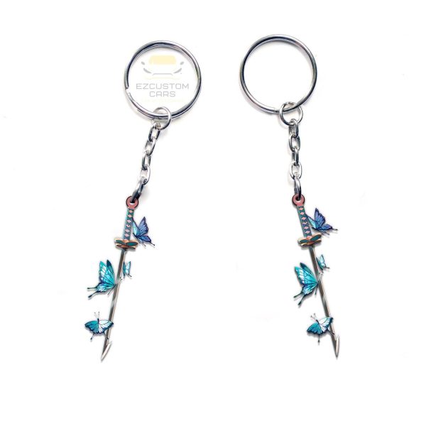 kochou shinobu car accessories custom anime demon slayer sword keychains selh5