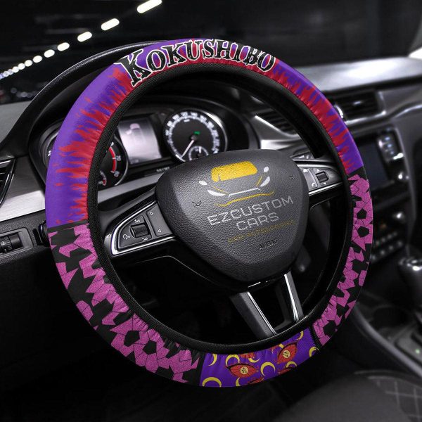 Mitsuri Kanroji Anime Steering Wheel Cover Custom Anime Demon Slayer Car Accessories