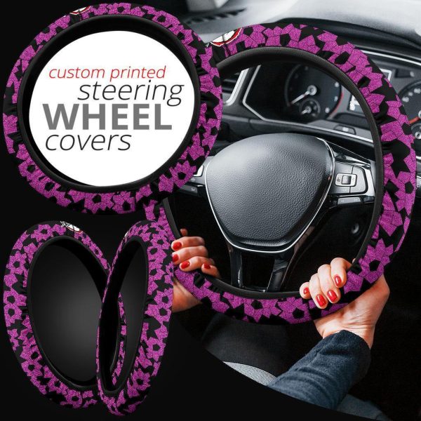 kokushibo demon slayers car accessorries anime steering wheel cover hbqua
