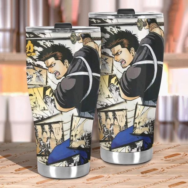 kondou isao gintama car tumbler cup anime car accessories mixed manga style orgnj