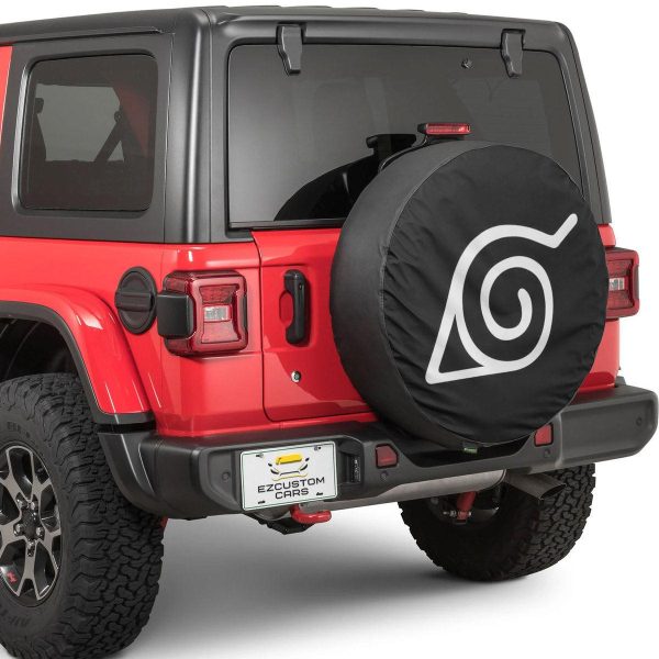 konoha leaf village symbols spare tire cover custom naruto anime car accessories saygk