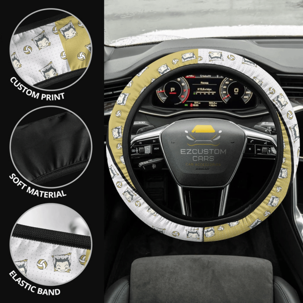 kotaro bokuto anime steering wheel cover custom haikyuu anime car accessories 9kea0