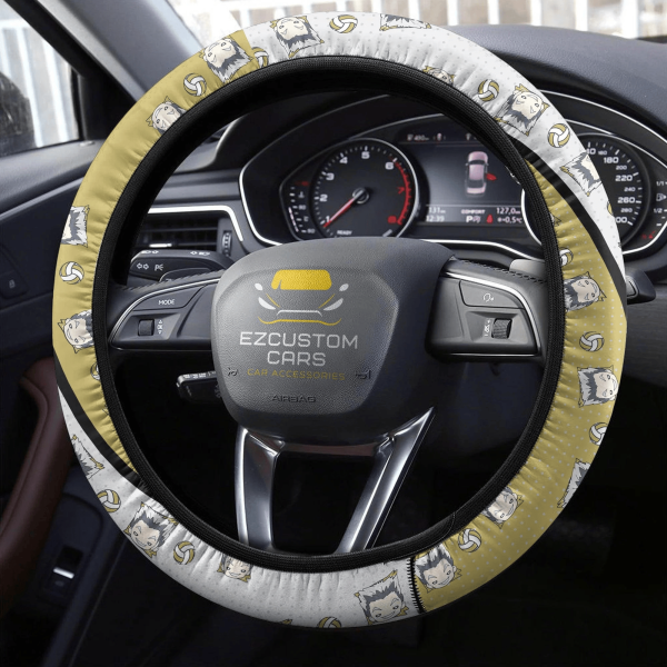 kotaro bokuto anime steering wheel cover custom haikyuu anime car accessories yecvk