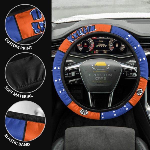 Krillin Anime Steering Wheel Cover Custom Dragon Ball Anime Car Accessories