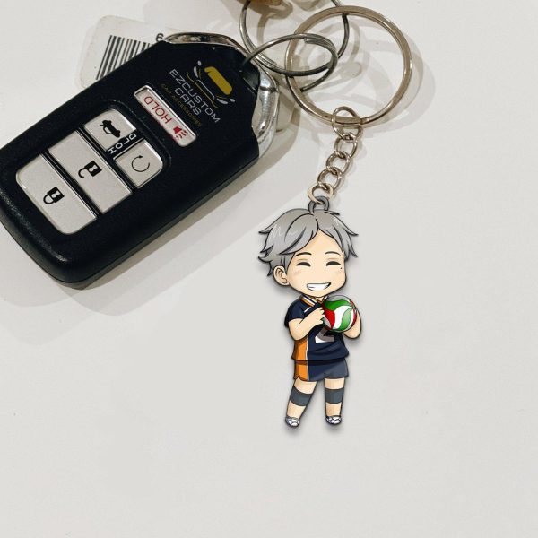 kshi sugawara karasuno high keychains custom haikyuu car accessories nqzix