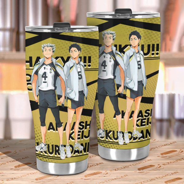 ktar bokuto and keiji akaashi car tumbler cup custom haikyuu anime car accessories 76v4r