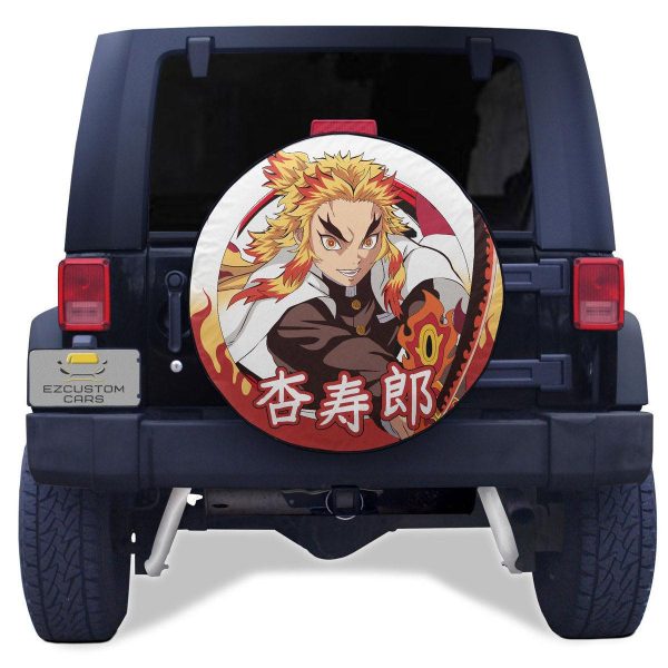 Kyojuro Rengoku Spare Tire Cover Custom Demon Slayer Anime Car Accessories