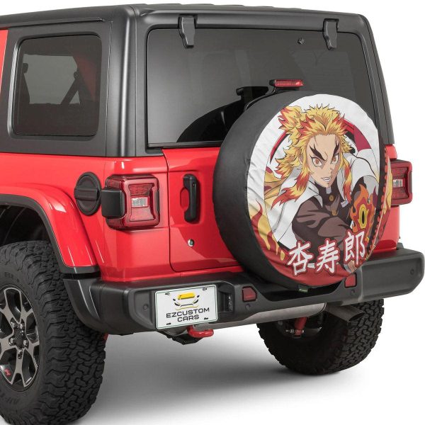 kyojuro rengoku spare tire cover custom demon slayer anime car accessories mltuy
