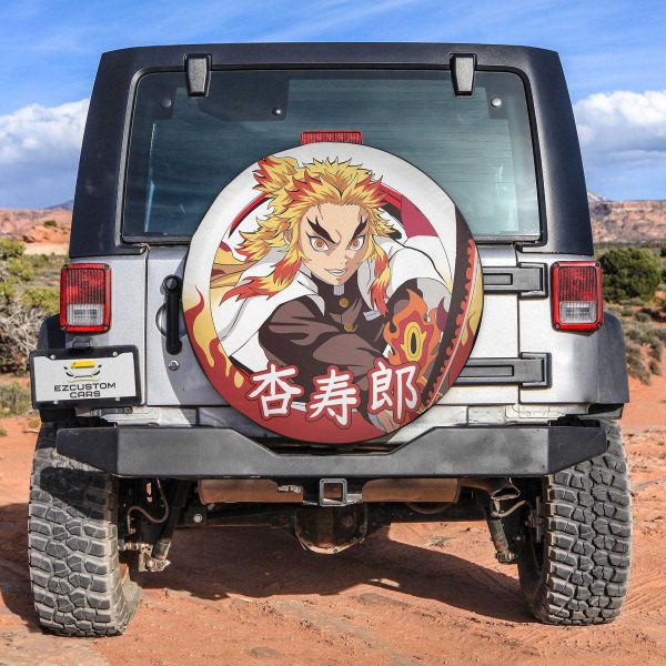 Kyojuro Rengoku Spare Tire Cover Custom Demon Slayer Anime Car Accessories