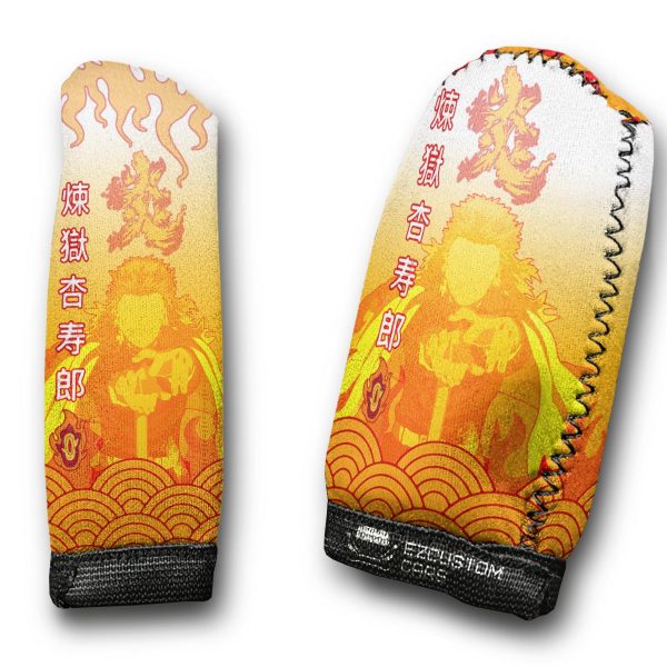 Kyoujurou Rengoku Car Shift Knobs Covers Set Custom Demon Slayer Car Accessories