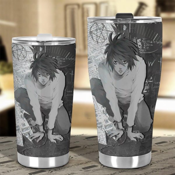 l lawliet car tumbler cup cutsom death note black white anime car accessories rwffj