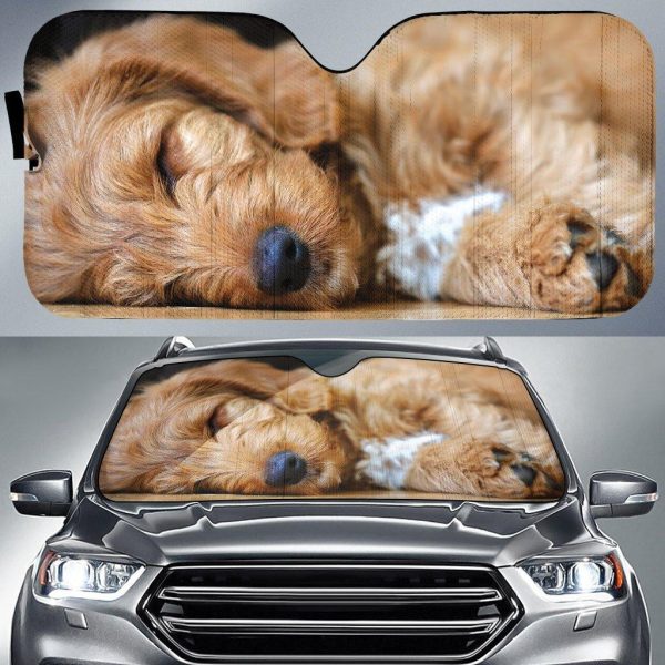 Goldendoodle Cute Car Sun Shade