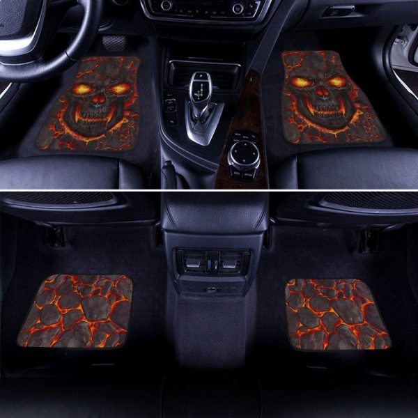 lava skull car floor mats qi1om