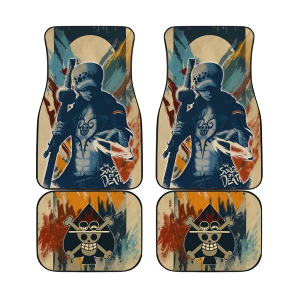 Trafalgar D. Water Law Car Floor Mats One Piece Anime Decor For Cars Car Accessories