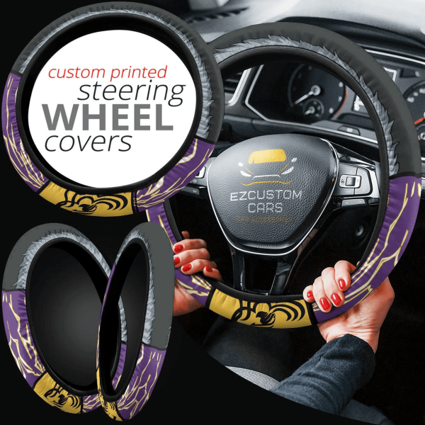 laxus dreyar fairy tail anime steering wheel cover 6hvlb