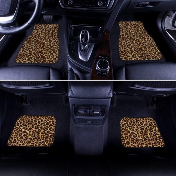 leopard wild cheetah skin pattern car floor mats mojs4