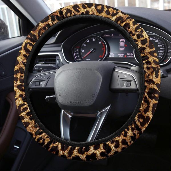 leopard brown anime steering wheel cover 5k4o1