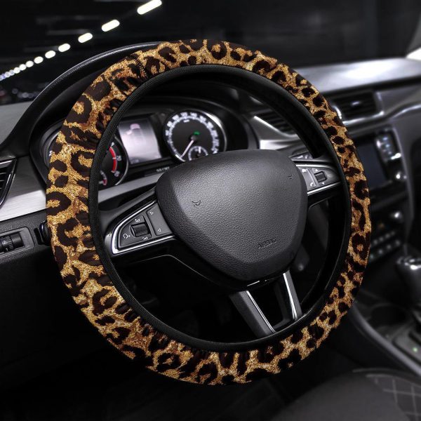 Leopard Brown Anime Steering Wheel Cover