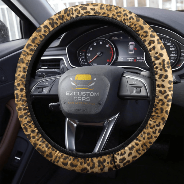 leopard skin anime steering wheel cover custom animal car accessories lnul8