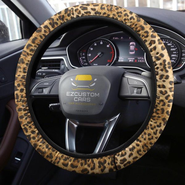 leopard skin anime steering wheel cover custom animal car accessories zr4df