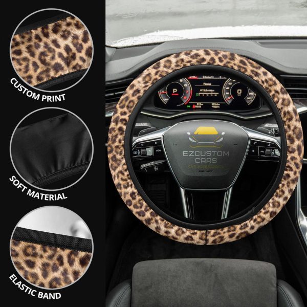 leopard skin anime steering wheel cover custom leopard car accessories tbkqy