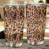 Leopard Skin Car Tumbler Cup Custom Leopard Car Accessories