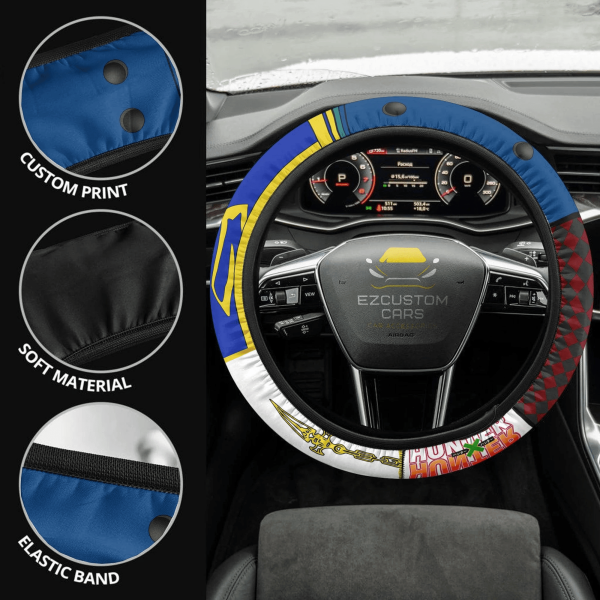 Leorio x Kurapika Anime Steering Wheel Cover Custom Hunter x Hunter Anime Car Accessories