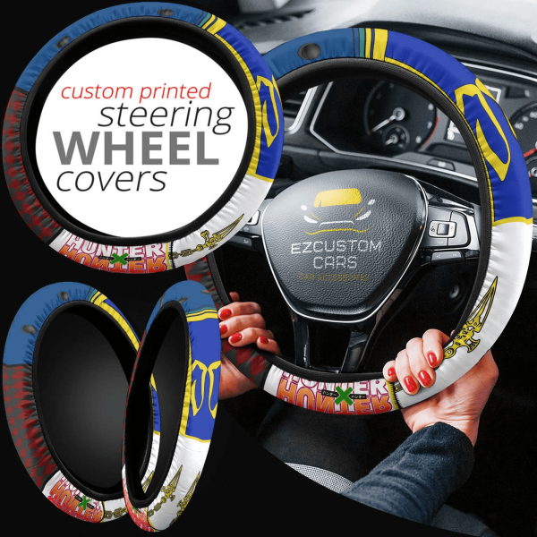 leorio x kurapika anime steering wheel cover custom hunter x hunter anime car accessories 9thge