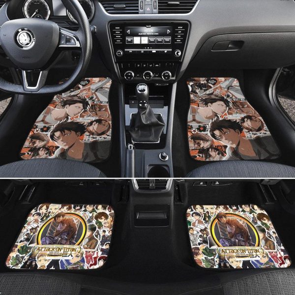 levi ackerman attack on titan car floor mats fan gift ck4r4