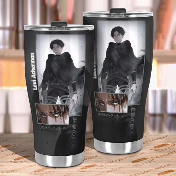 levi attack on titan car tumbler cup 8wpbn