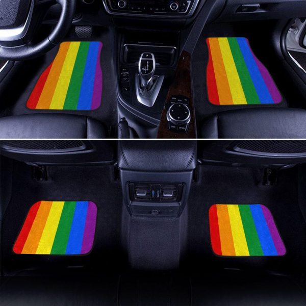 lgbt rainbow car floor mats eths6