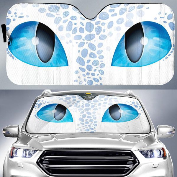 Ligh Fury Cartoon Eyes Funny Car Windshield Sun Shade Funny How to Train Your Dragon