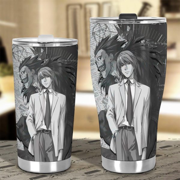 light yagami car tumbler cup cutsom death note black white anime car accessories lwek6