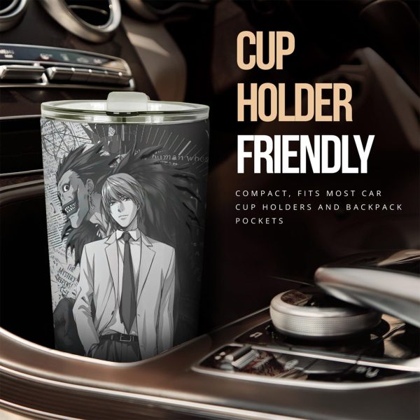 light yagami car tumbler cup cutsom death note black white anime car accessories msb8y