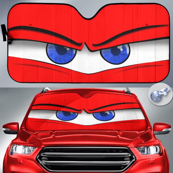 Lightning McQueen Cars Windshield Sunshade Angry Eyes