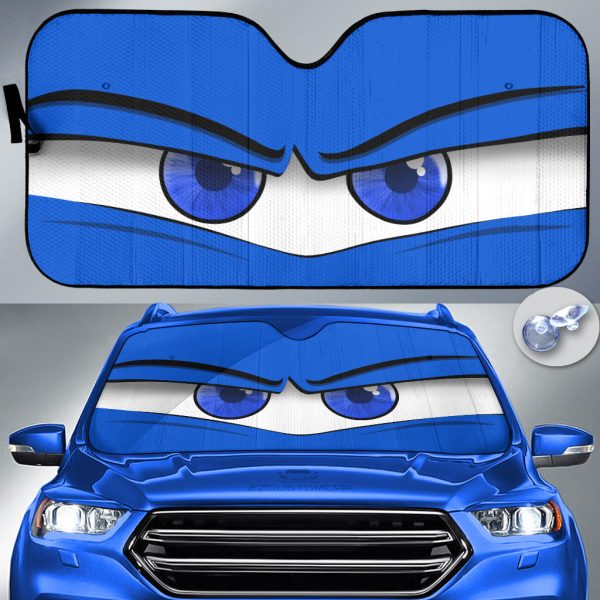 lightning mcqueen cars windshield sunshade angry eyes jtcyr