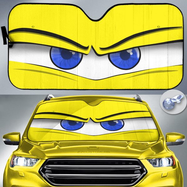 lightning mcqueen cars windshield sunshade angry eyes mc4n4