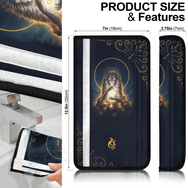 lion meditate seat belt covers custom lion car accessories iauul