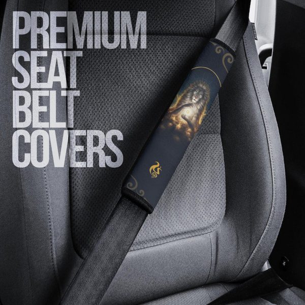 lion meditate seat belt covers custom lion car accessories rpydr