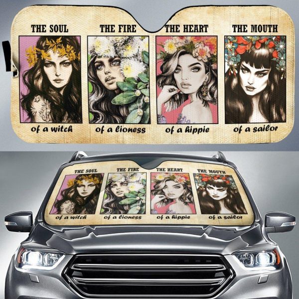 Hippie loves Peace Car Sun Shade Custom Print Colors