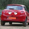 Little Tired Cartoon Eyes Car Sticker Custom Car Accessories
