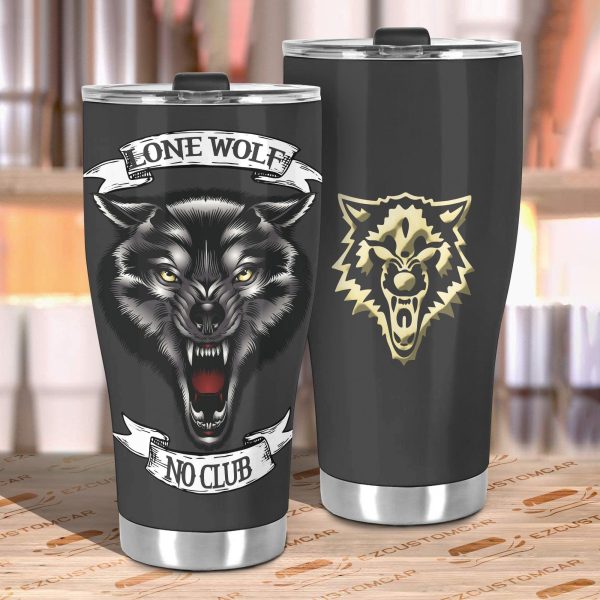 lone wolf no club car tumbler cup custom animal car accessories p3gzk