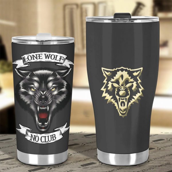 lone wolf no club car tumbler cup custom animal car accessories qwghy