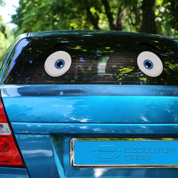 looking cartoon eyes car sticker custom animal car accessories 43czg